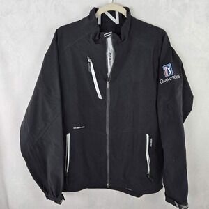 Zero Restriction Gore-Tex Golf Jacket Mens M Black PGA Tour Champions Series Zip